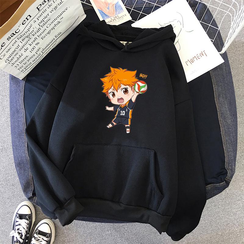 Женская мода волейбол Манга Haikyuu толстовка Harajuku kawaii пуловер толстовка с мультяшным принтом аниме эстетичная толстовка уличная одежда топ