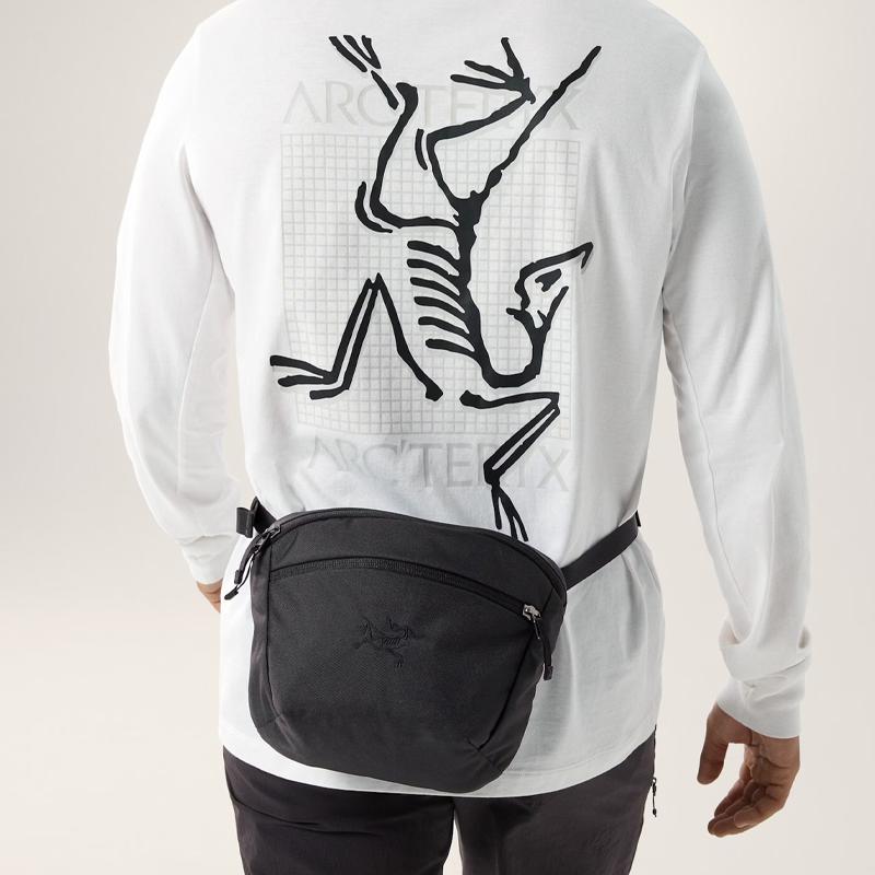 Arcteryx Mantis Polyester One Shoulder Crossbody Fanny Pack Unisex Black X000008973