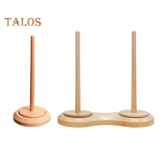 Wooden Yarn Holder Single or Double Yarn Skein Holder Desk Yarn Thread Dispenser Spinner for Crocheting Twirling Yarn Knitting Embroidery Accessory