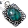 Emerald Natural Gemstone Handmade 925 Sterling Silver Pendant 2.09" h8N17