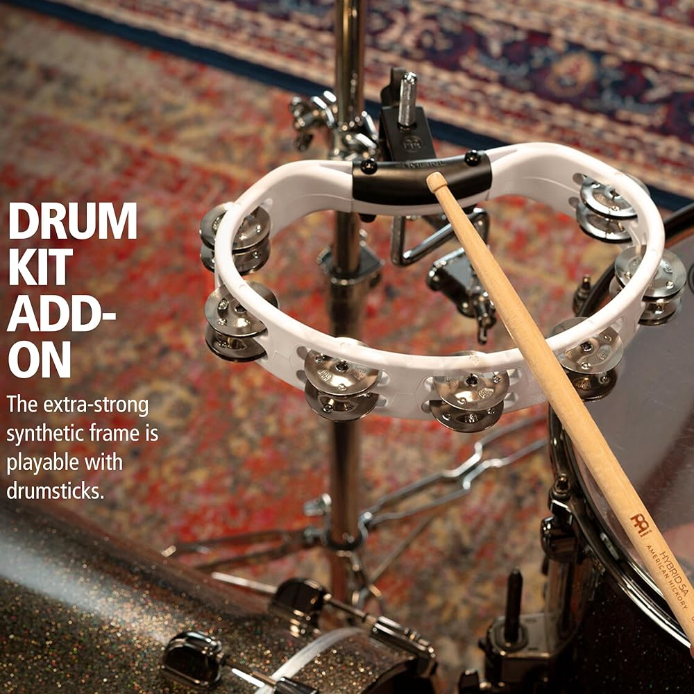 MEINL Percussion Headliner Series Mountable ABS Tambourine HTMT2WH [Official Japanese Product]