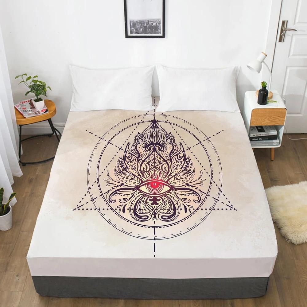 Простыни на заказ, наматрасник с резинкой, 3D простыня, постельное белье 90x200 150x200, простыня, постельное белье в богемном стиле