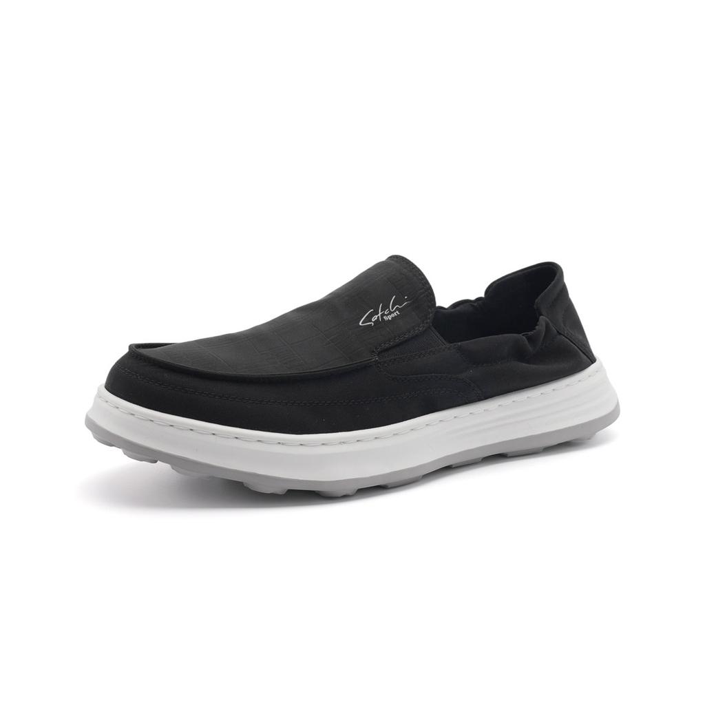 Lightweight and Versatile One Step Shoes: Summer Fabric Comfortable Cloth Shoes with Simple Embossed Patterns for Men's Casual Shoes