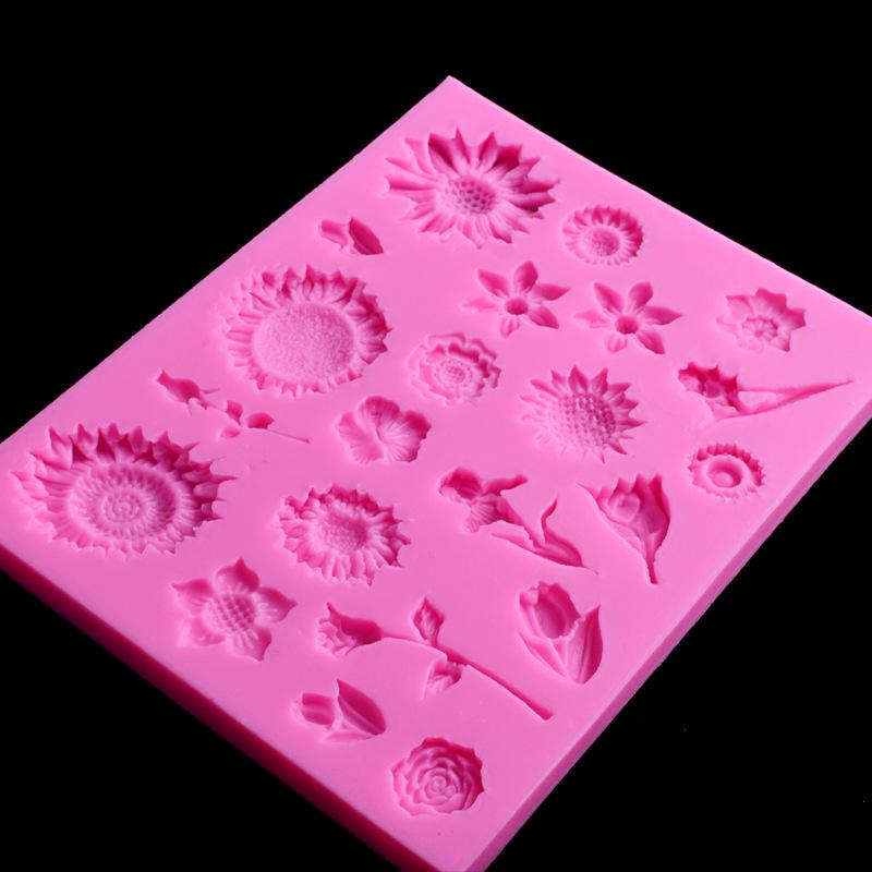 22 Even Flower Fondant Silicone Mold Chocolate Pudding Biscuit Handmade Soap Mold