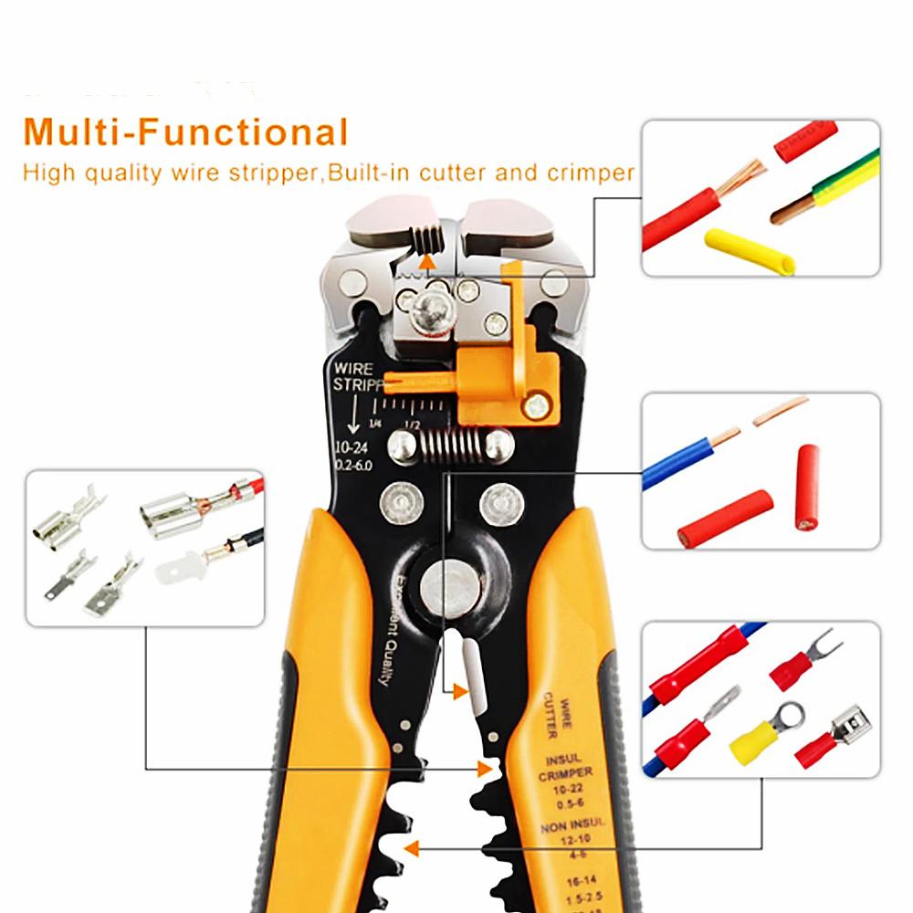 Многофункциональные плоскогубцы для зачистки кабеля, используемые для резки кабеля, обжимные клеммы 0,2-6,0 мм, высокоточный автоматический ручной инструмент марки