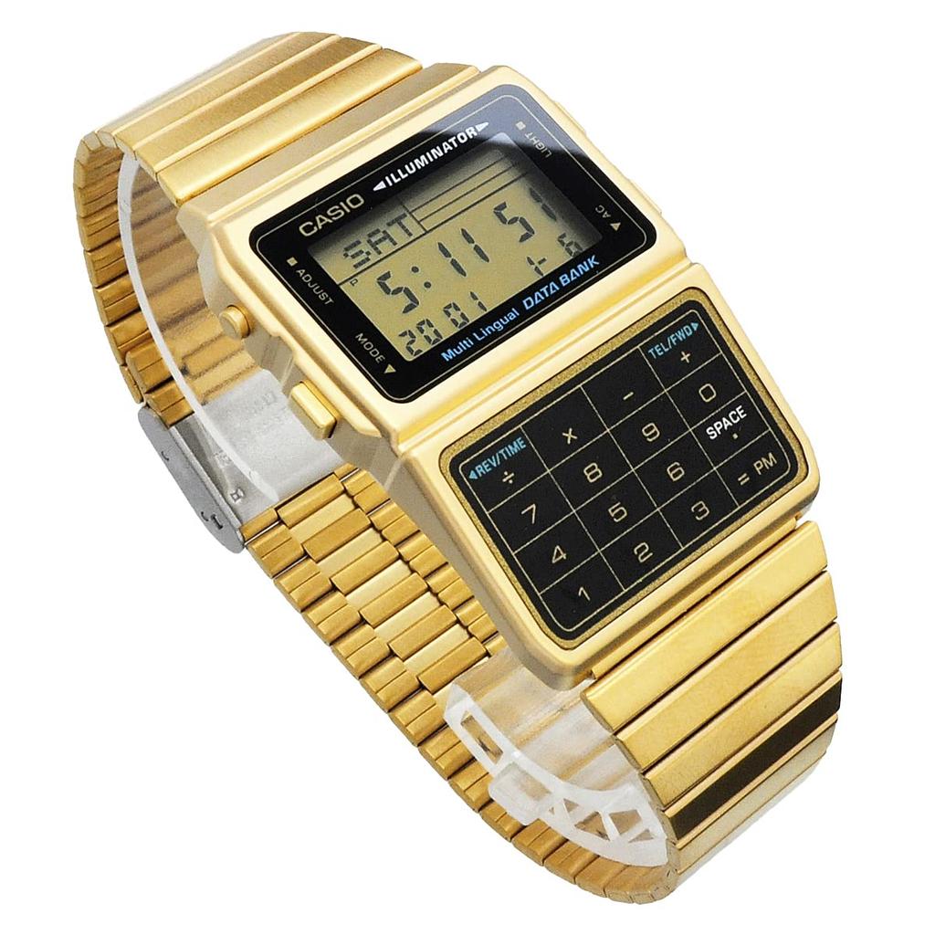 DATA BANK Digital Watch Gold X Black Overseas Model [Casio] DBC-611G-1 Men's [Item]