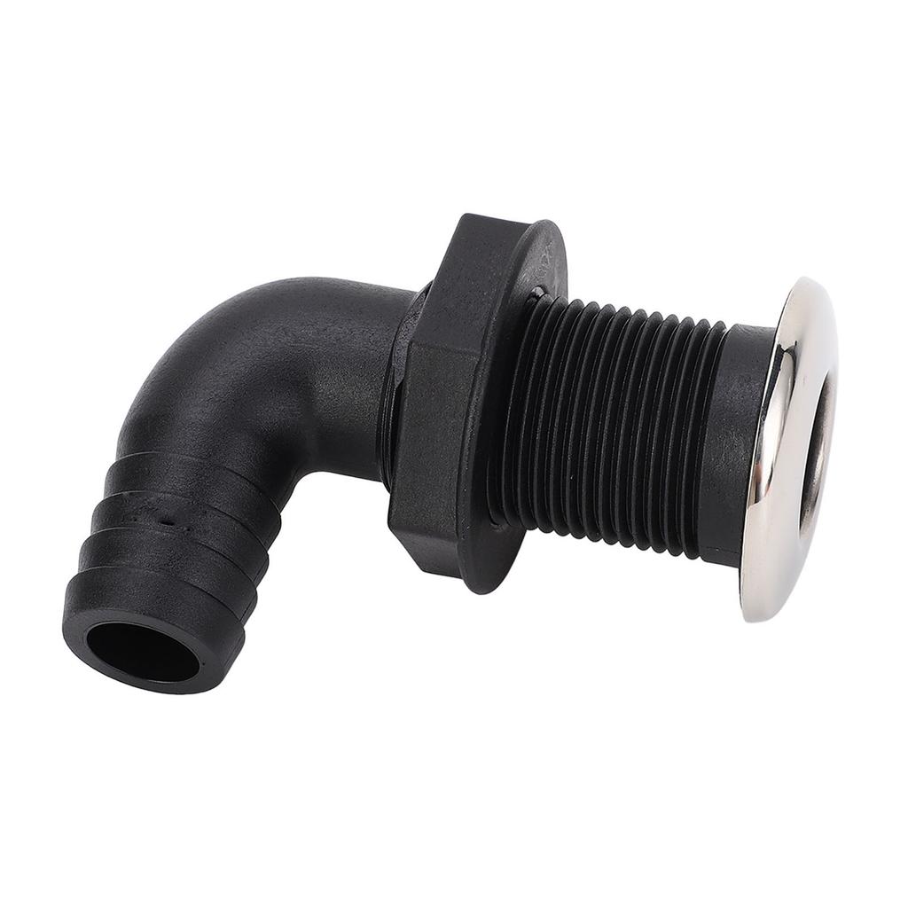 Marine Drain Plug 25mm 1in Nylon Protective Versatile Boat Drain Plug for Kayak Fishing Boat Yacht 90 Degree Tube,