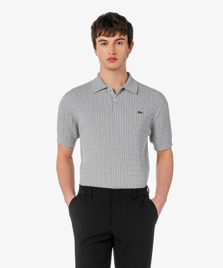 LACOSTE Мужской вязаный поло-свитер с коротким рукавом Ph368E-56G Cca