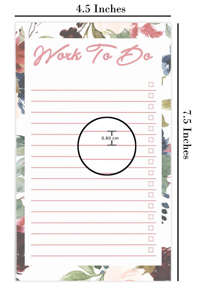 Inkdotpot Daily Planner List Pad Notepads Memo Pad, Undated To-Do List Tear Off Pad - 4.5 X 7.5 Inches (50 Sheets) Organizer