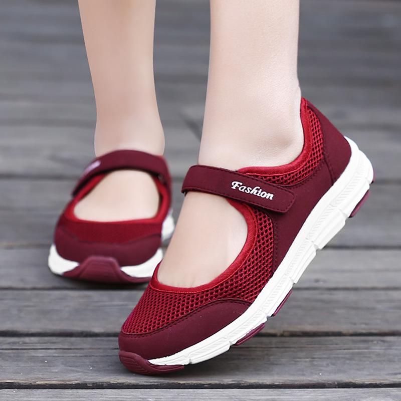 Fashion 2024 Summer Women Casual Shoes Soft Portable Sneakers Walking Shoes Flat Soles for Women Breathable Slip On White Shoes