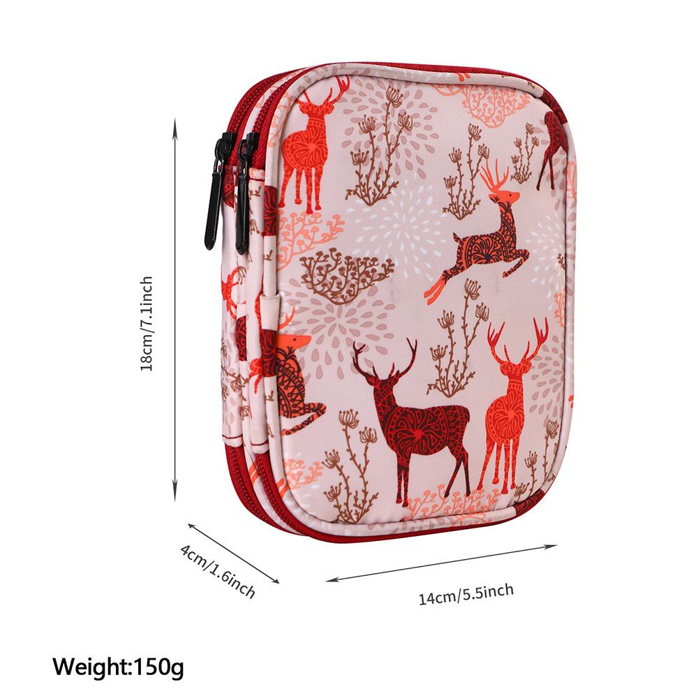 Двухслойная сумка на молнии для вязальных инструментов