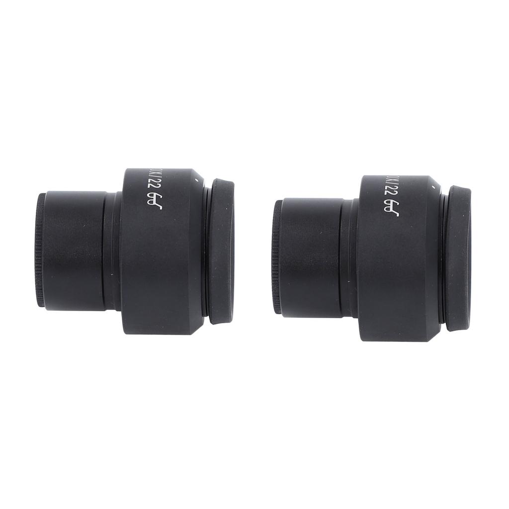 2PCS 10X Microscope Eyepieces 22mm High Eye Spot Wide Field Optical Lens Eyepiece Diopter Adjustment 30mm Mount