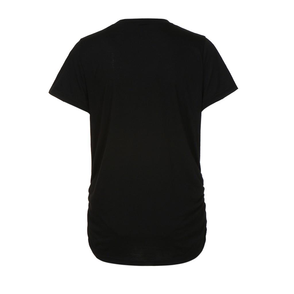 Женские топы с короткими рукавами и мультяшным принтом для беременных, футболка, одежда для беременных