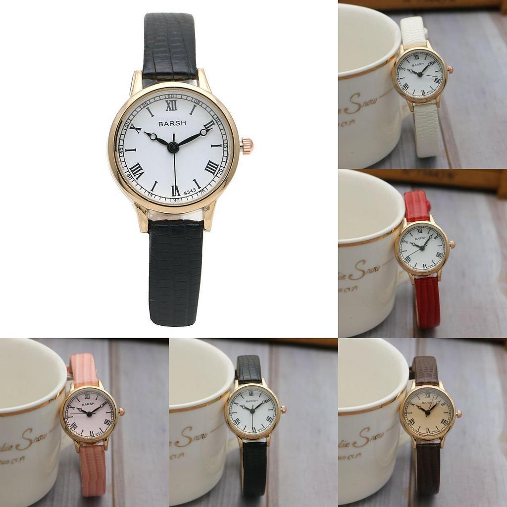 Студенческие ретро-кварцевые часы с кожаным ремешком для старшеклассников