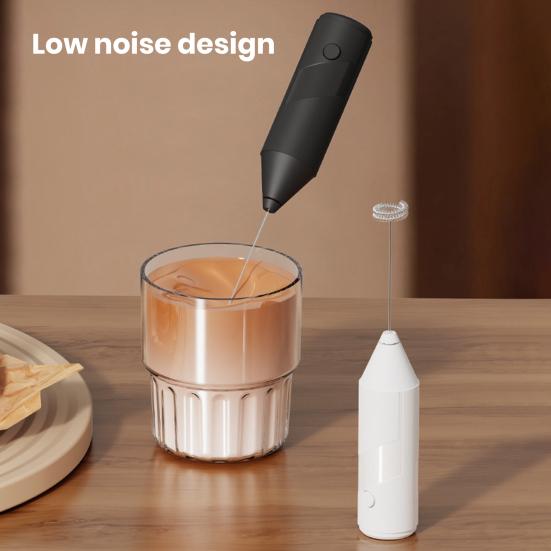 Ручной миксер, вспениватель молока со смесительной головкой из нержавеющей стали, долговечный аккумулятор, эффективный венчик для взбивания, миксер для напитков, мини-пенообразователь для латте, капучино