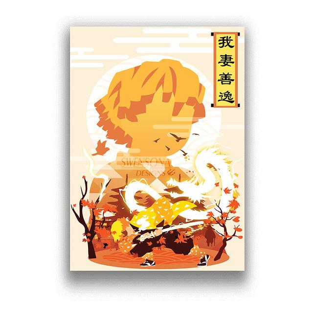 Demon Slayer Anime Poster Picture Canvas Painting Print Modern Home Sofa Background Wall Decoration Baby Room Wall Art Decor No Frame