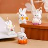 Micro Landscape Cute Play Stem Bunny Animal Decoration Gardening Accessories Desktop Car Resin Crafts