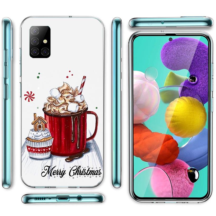 Winter Coffee Christmas Cover Phone Case For Samsung Galaxy A12 A22 A32 A52 A72 A02S Phone Case Note 20 Ultra 10 S10 Plus A51 A7