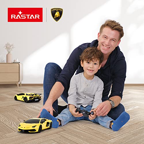 RASTAR 1/24 Lamborghini Aventador SVJ Машинка на радиоуправлении, 2,4 ГГц, Желтая