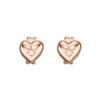 TRUE LOVE Rose Gold Plated Clear Diamond Stud Earrings Lab-Grown