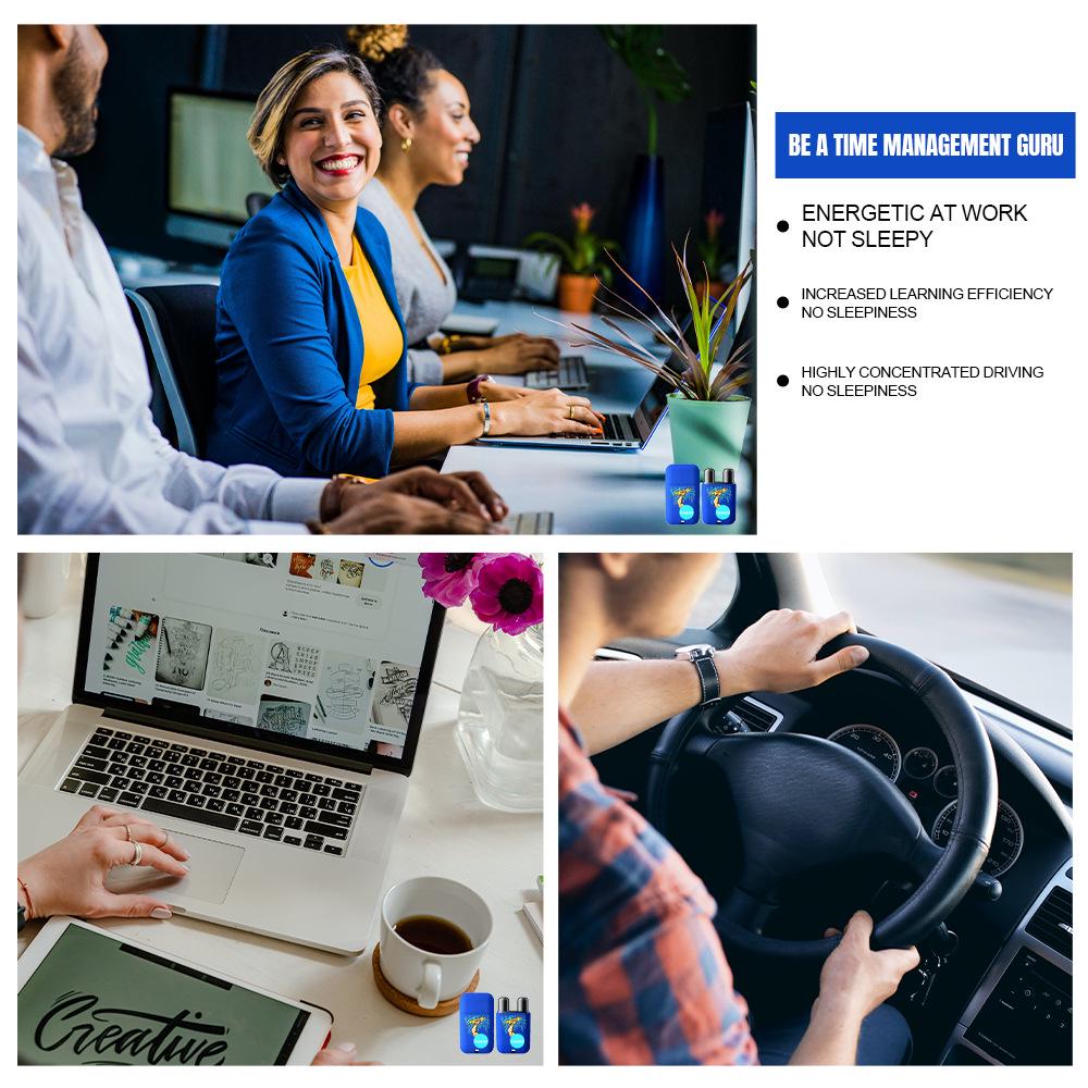 CAUSONE Энергетический стик Двухдырочный назальный ингалятор: Освежающая и снимающая усталость формула в упаковке на английском языке