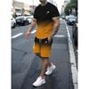 3D Men's Printed Shorts Set, Short Sleeved T-shirt, Breathable, Quick Drying, Summer Fashion