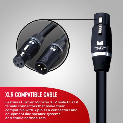 MONSTER CABLE Microphone Cord, XLR Male to XLR Female, 10 Feet, for Studio Pro 2000 Mic, SP2000-M-10, 600573