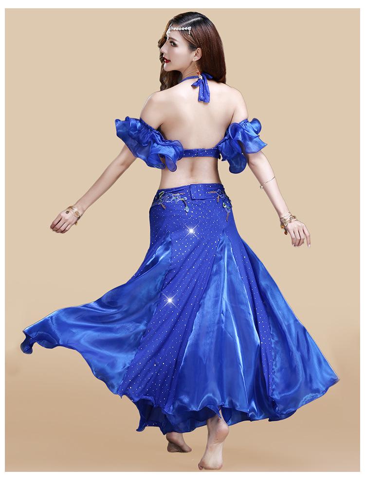 Новый комплект для танца живота Huayu Dance: бюстгальтер и костюм с бисером для женщин - коллекция весна/лето