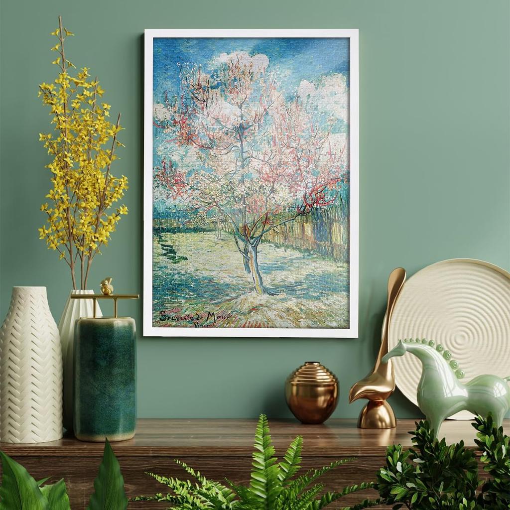 MISITU Puzzle Frame, Jigsaw Puzzle Frame, 26 x 38 cm, 1000 Pieces, Micro Pieces Only, White