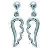 [J3063] - Silver Earrings 'Les Ailes d'Ange' Silver (rhodium Plated) - 20x6 Mm