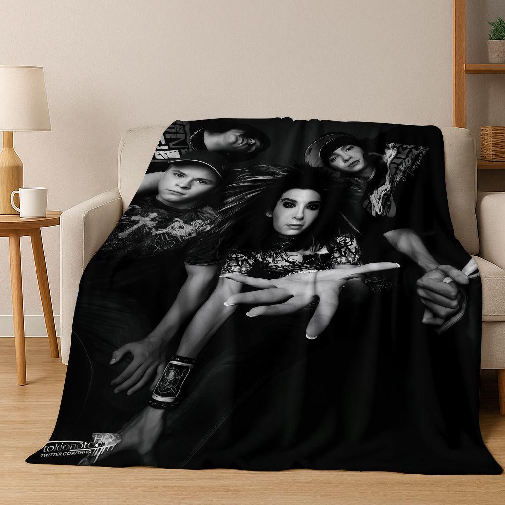 Модное Арт Фланелевое Одеяло Tokio Hotel Билл Том Каулитц, Уютное Мягкое Пледное Одеяло для Дома Спальни Кровати Дивана, Подарок