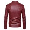 New Men Jacket Burgundy Genuine Lambskin Real Leather Handmade Lambskin Soft Stylish