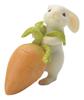 Matsuno Hobby Cute Animal Mascot Figurine, Rabbit and Carrot, H3.5 X W5.5 X D2.5cm (Gardening & Interior Decor Series) GM-3855