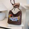 Towel Dachshund Puppy Underarm Bag Solid Color Embroidery Shoulder Bag Creative   Women