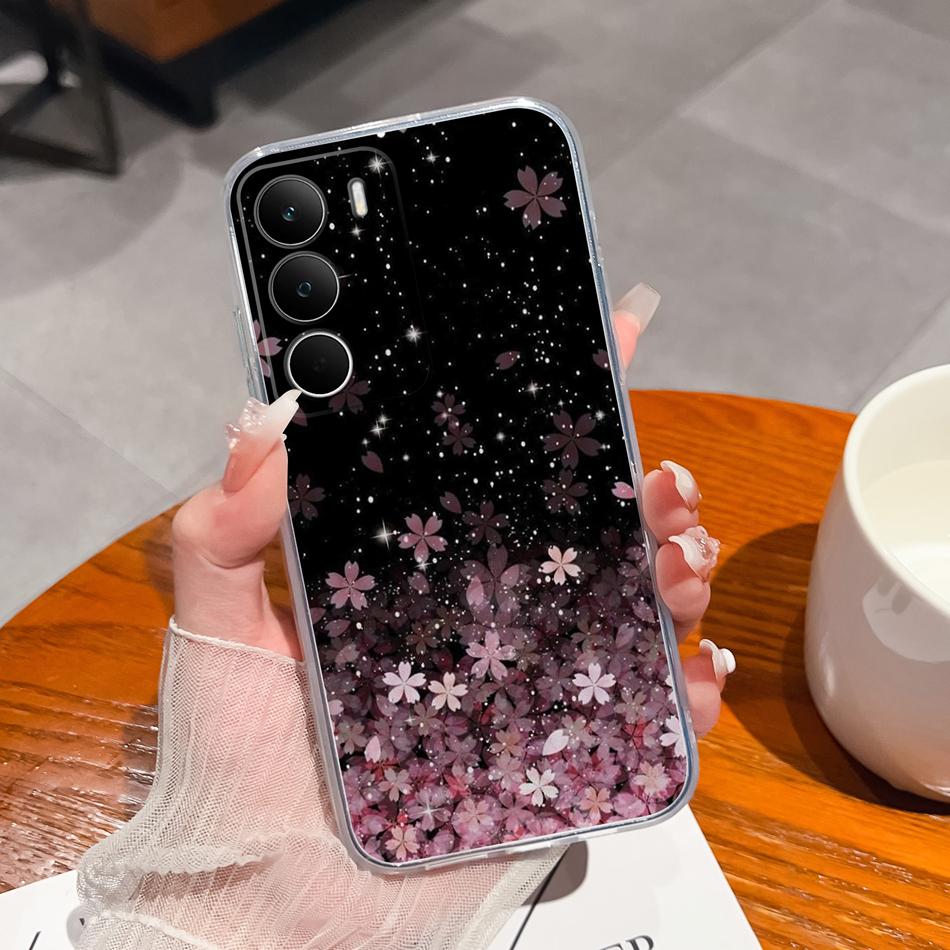Чехол для Realme C71 4G с цветными узорами, прозрачный силиконовый бампер из ТПУ для Realme C 71 RealmeC71, противоударный