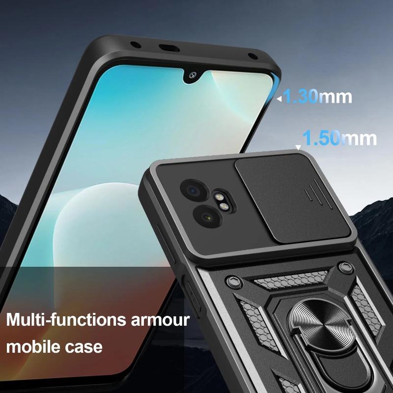 Противоударный бронированный жесткий чехол для Samsung X Cover 7 Pro Xcover7 со сдвижной камерой, подставкой и кольцом-держателем, пластиковый чехол для Galaxy A07 4G