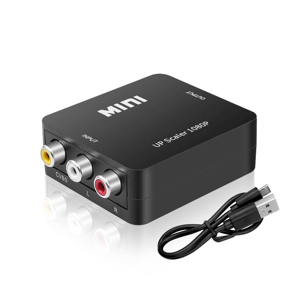AV/RCA CVBS to HDMI-совместимый адаптер 1080P видеоконвертер Мини AV2HDMI-совместимый адаптер-конвертер для проектора HDTV