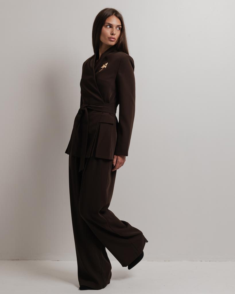 Костюм женский Phardi 7023 36 коричневый (пиджак, брюки)