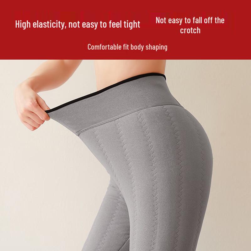 Langsana Women's High-Waist 100% Wool Thermal Stirrup Leggings