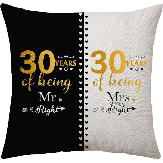 3rd Anniversary Throw Pillow Cover Gifts for 3 Years of Marriage Couples Valentines Day Gifts for Her Him Husband Wife 3rd Wedding Anniversary