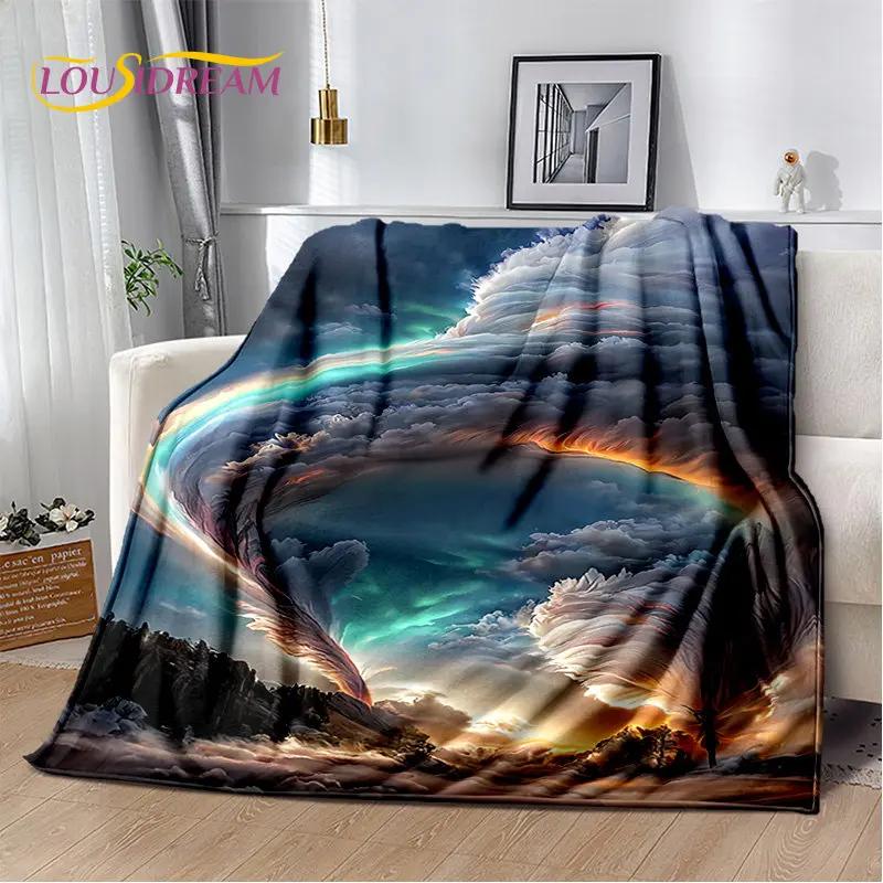 3D Natural, Tornado, Cloud Soft Plush Blanket, фланелевое одеяло, плед для гостиной, спальни, кровати, дивана, пикника, детей, офиса