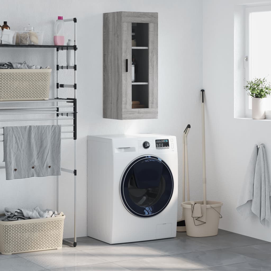 Wall Cabinet Gray Sonoma 34.5 x 34 x 90 cm