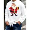 Мужской свитшот с круглым вырезом на Рождество, 100% органический хлопок, экологичный наряд для выходных
