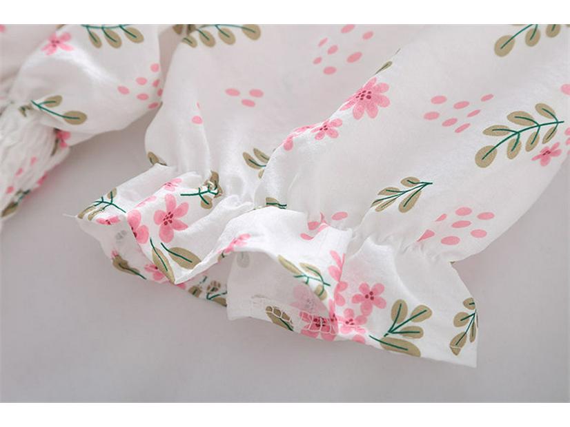 Женская рубашка с цветочным принтом и рюшами - Новый летний стиль Douyin, Приталенная, Милая и Модная