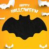 Spooky Bat Shaped Bath Mat Non Slip Halloween Doormat Gothic Horror Rug Water Resistant for Bathroom Bedroom Foyer Decor