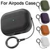 Чехол с текстурой кожи для Apple Airpods 1 2 3 4 Airpods Pro 2 1 Беспроводные Bluetooth-наушники Защитный чехол с крючком от потери