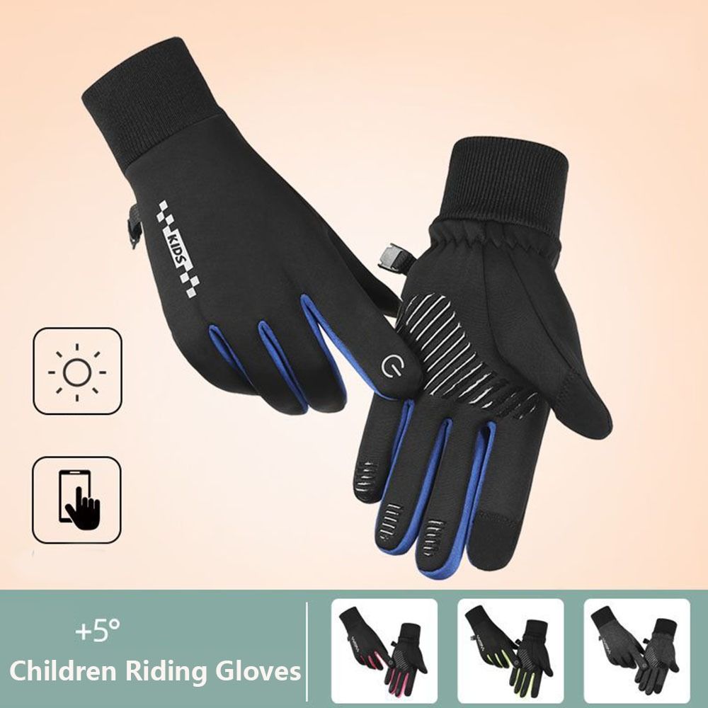 Kids Warm Gloves Non-slip Bicycle Sports Mittens Autumn Winter