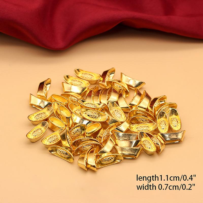 10 шт. слитков золота китайских юаней бао богатство золотая статуя слитки декор орнамент декоративный год слиток удачи деньги процветание