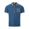 Men's Casual Polo Shirt Lapel Button Color Matching T-Shirt Top