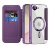 For iPhone 16e Case Compatible with MagSafe RFID Blocking Leather Phone Cover
